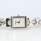 Vintage GUCCI Quartz 1800L  Watch. Gucci Ladies Silver Tone White Dial.