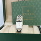 Vintage GUCCI Quartz 1800L  Watch. Gucci Ladies Silver Tone White Dial.