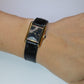 Vintage Must de Cartier Tank Black Dial Watch Vermeil ARGENT Small Manual Tank