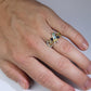 Cosmic ring. 18k and Platinum Rocket Space Planetary theme band.