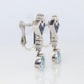 Sapphire Aquamarine Dangle Earrings. Platinum PT950 Unpierced Clip On Earrings
