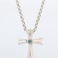Platinum 18k Alexandrite Cross Pendant. Genuine Alexandrite Crucifix Necklace