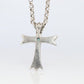 Platinum 18k Alexandrite Cross Pendant. Genuine Alexandrite Crucifix Necklace