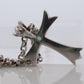 Platinum 18k Alexandrite Cross Pendant. Genuine Alexandrite Crucifix Necklace