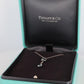 Genuine Tiffany and Co Aquamarine Necklace. 18k WG Tiffany Aqua Diamond Pendant