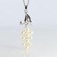 Mikimoto Pendant Sterling Silver. Mikimoto Pearl Grape Vine Pendant Necklace.