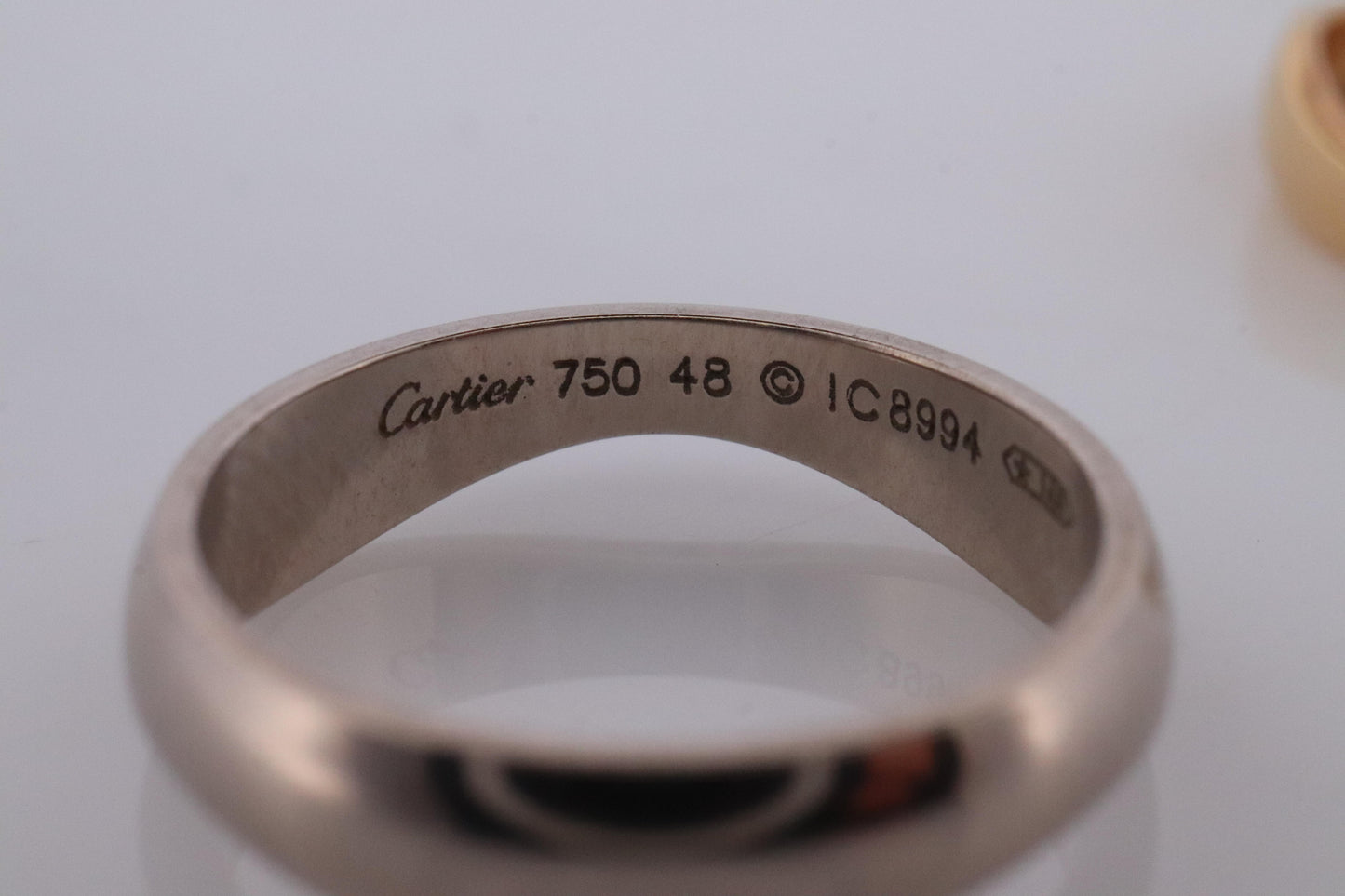 CARTIER Love Me Ring. Cartier Stacking Wedding Band 18k Yellow and White Band.