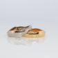 CARTIER Love Me Ring. Cartier Stacking Wedding Band 18k Yellow and White Band.