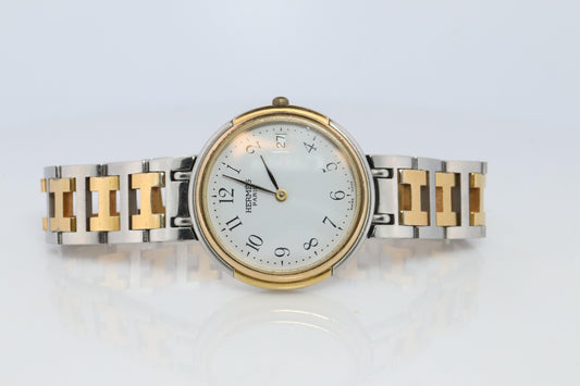 Genuine HERMES Windsor GM 31mm Round Quartz Watch White Dial