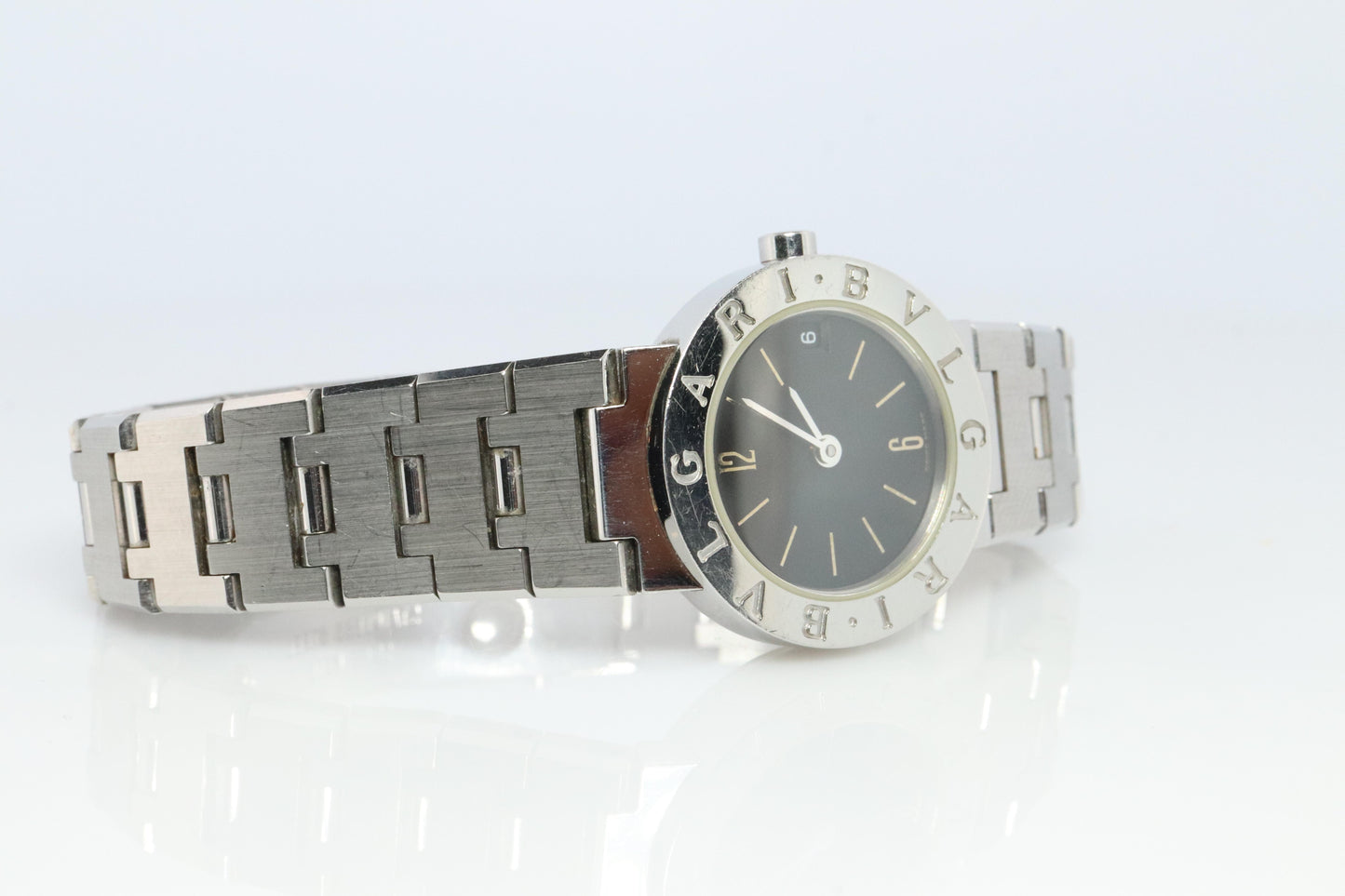 Vintage BVLGARI Watch. Bulgari BB 23 SS Stainless Steel Quartz Watch.