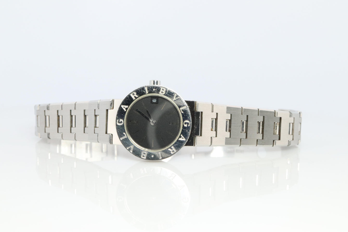 Vintage BVLGARI Watch. Bulgari BB 23 SS Stainless Steel Quartz Watch.