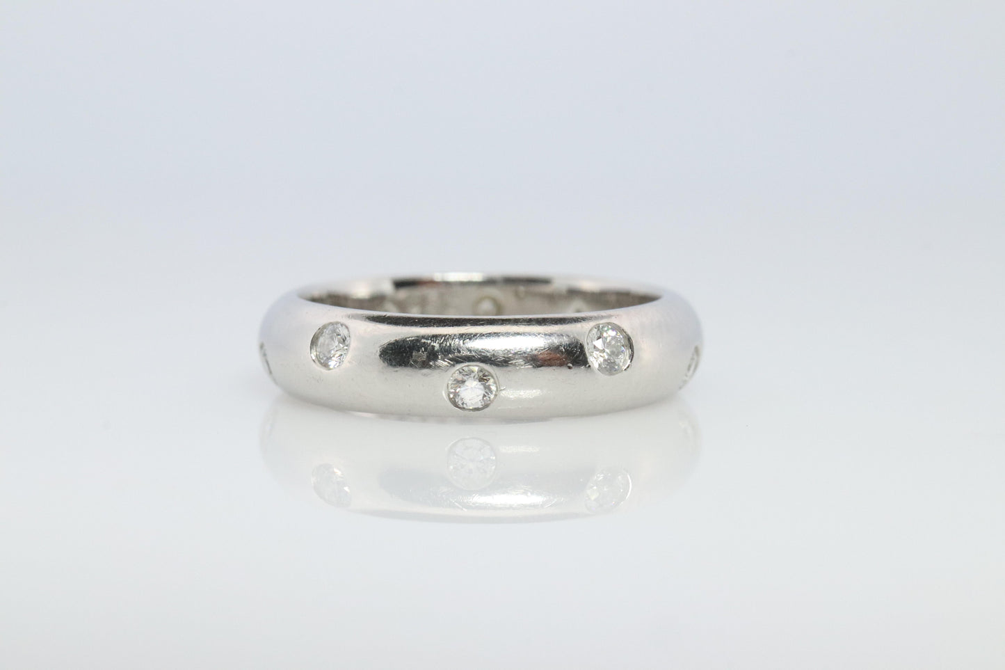 Tiffany and Co. Diamond Etoile Band. Authentic Tiffany PT950 Platinum ring
