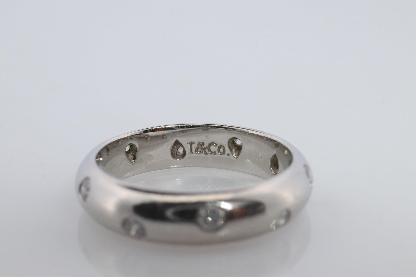 Tiffany and Co. Diamond Etoile Band. Authentic Tiffany PT950 Platinum ring