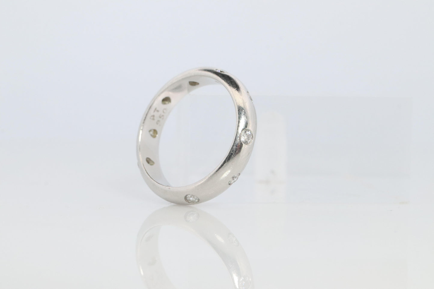 Tiffany and Co. Diamond Etoile Band. Authentic Tiffany PT950 Platinum ring