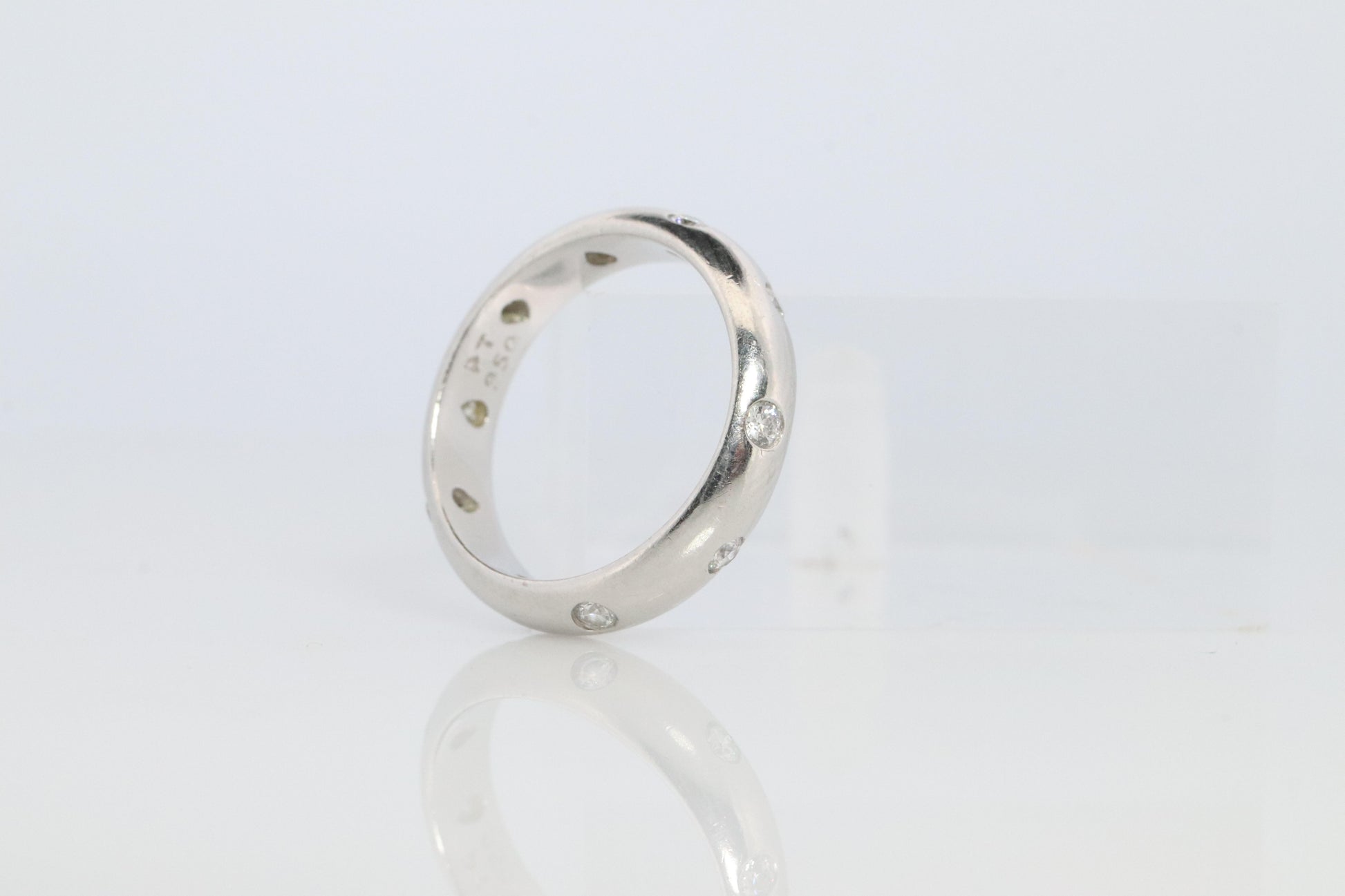 Tiffany and Co. Diamond Etoile Band. Authentic Tiffany PT950 Platinum ring