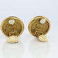 Chanel Earrings. Genuine CC CHANEL Round LOGO Clip on earrings Stitched Buttons