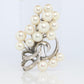 Mikimoto Brooch Sterling Silver. Mikimoto Pearl Grape Vine Pendant PIN.