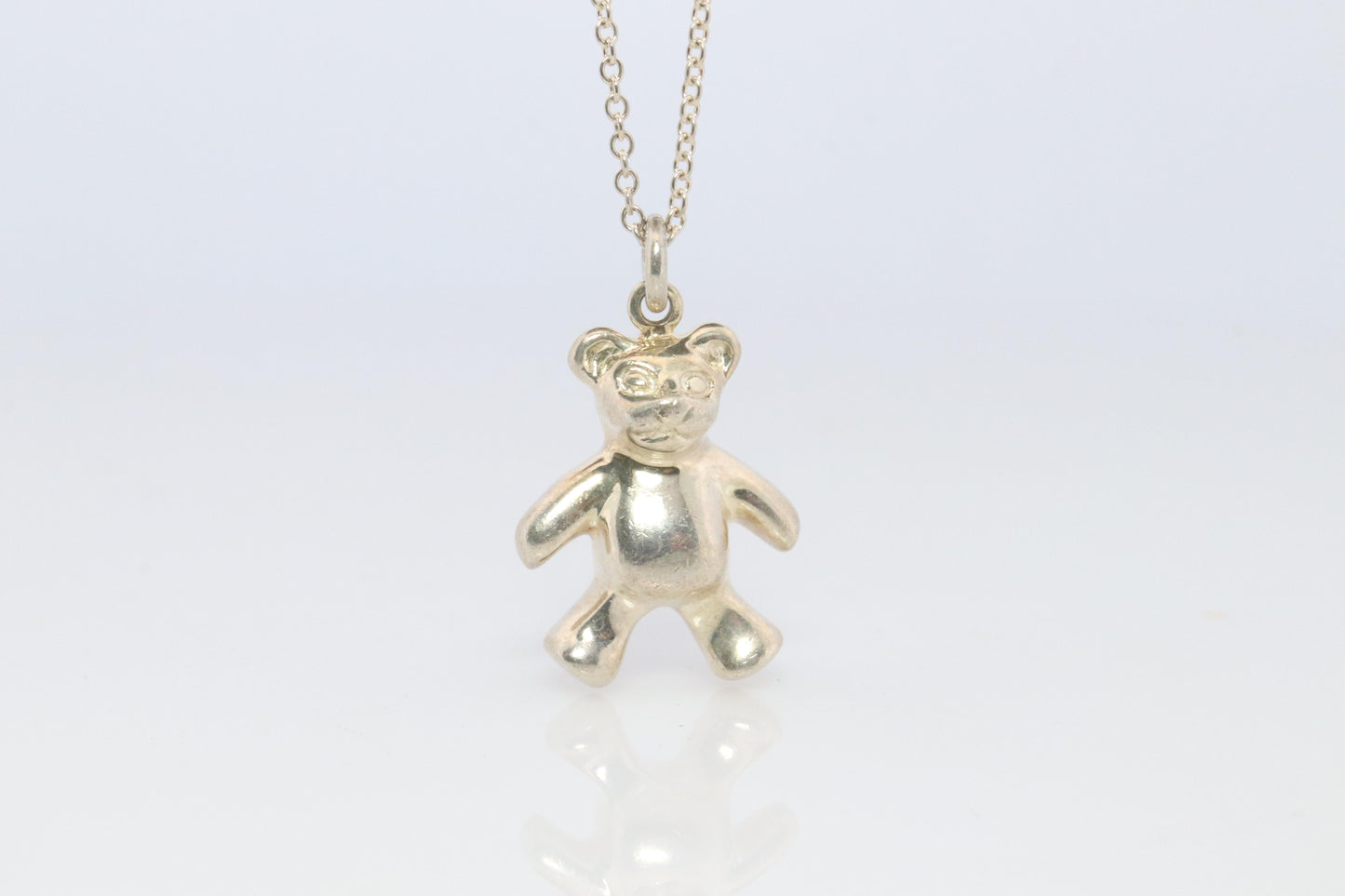 Tiffany and Co Teddy Bear Pendant. Sterling Silver 925 T&Co .