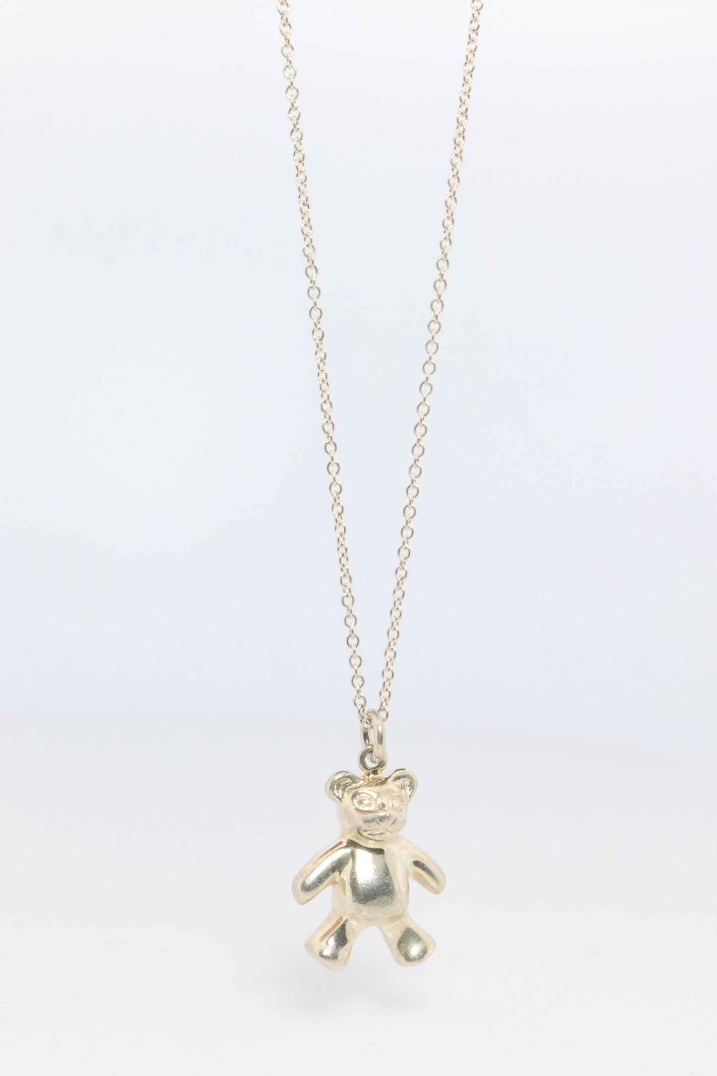 Tiffany and Co Teddy Bear Pendant. Sterling Silver 925 T&Co .