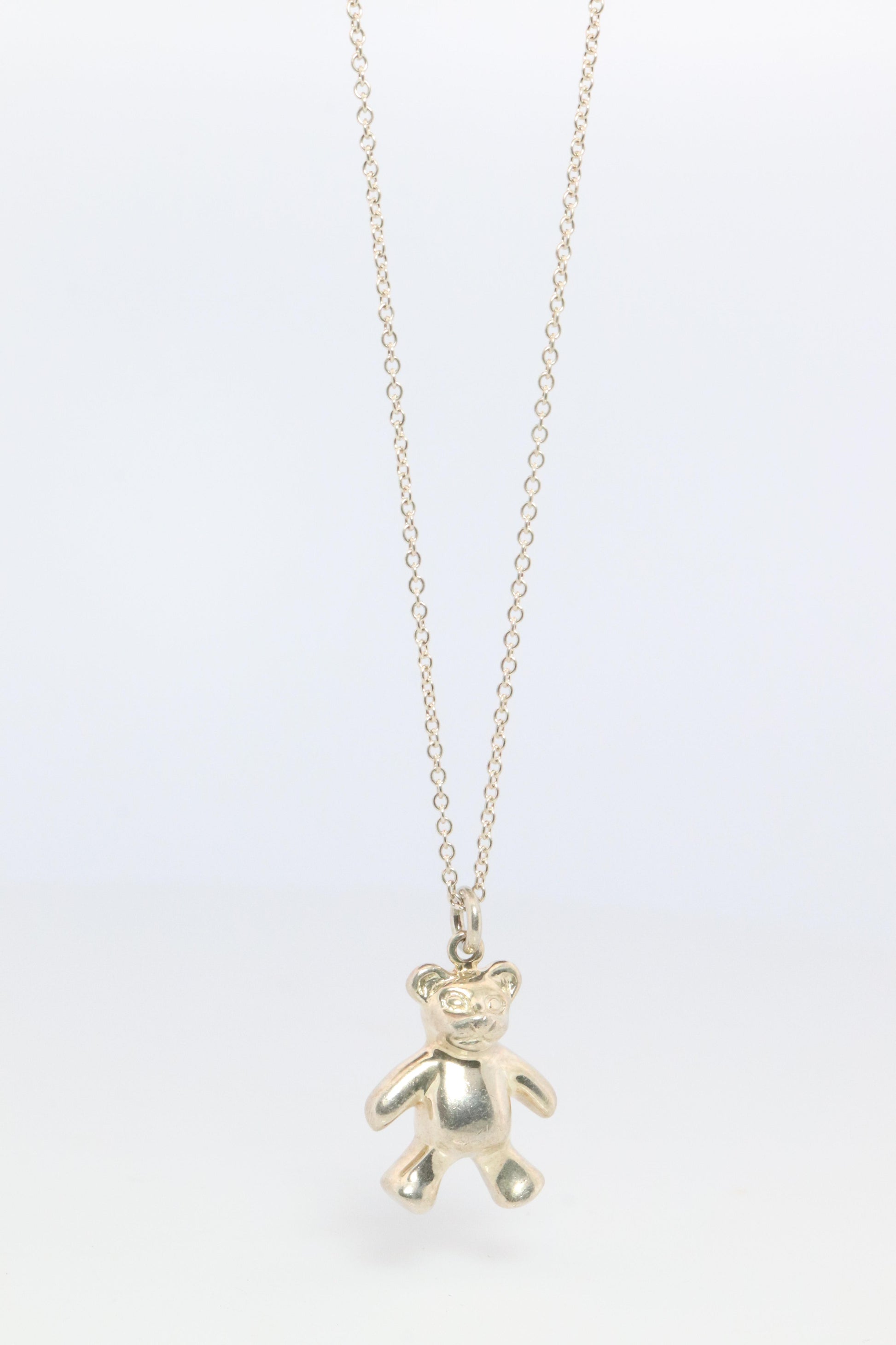Tiffany and Co Teddy Bear Pendant. Sterling Silver 925 T&Co .