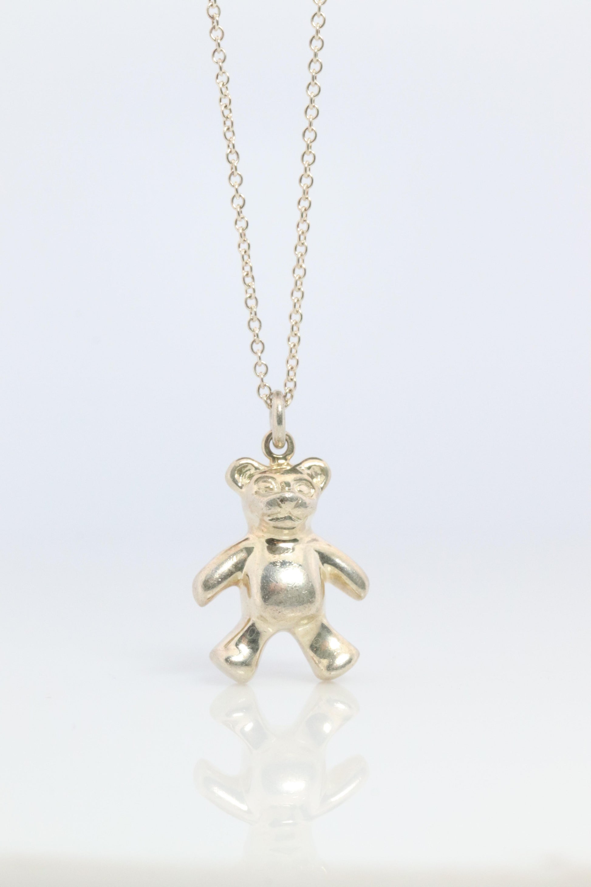 Tiffany and Co Teddy Bear Pendant. Sterling Silver 925 T&Co .