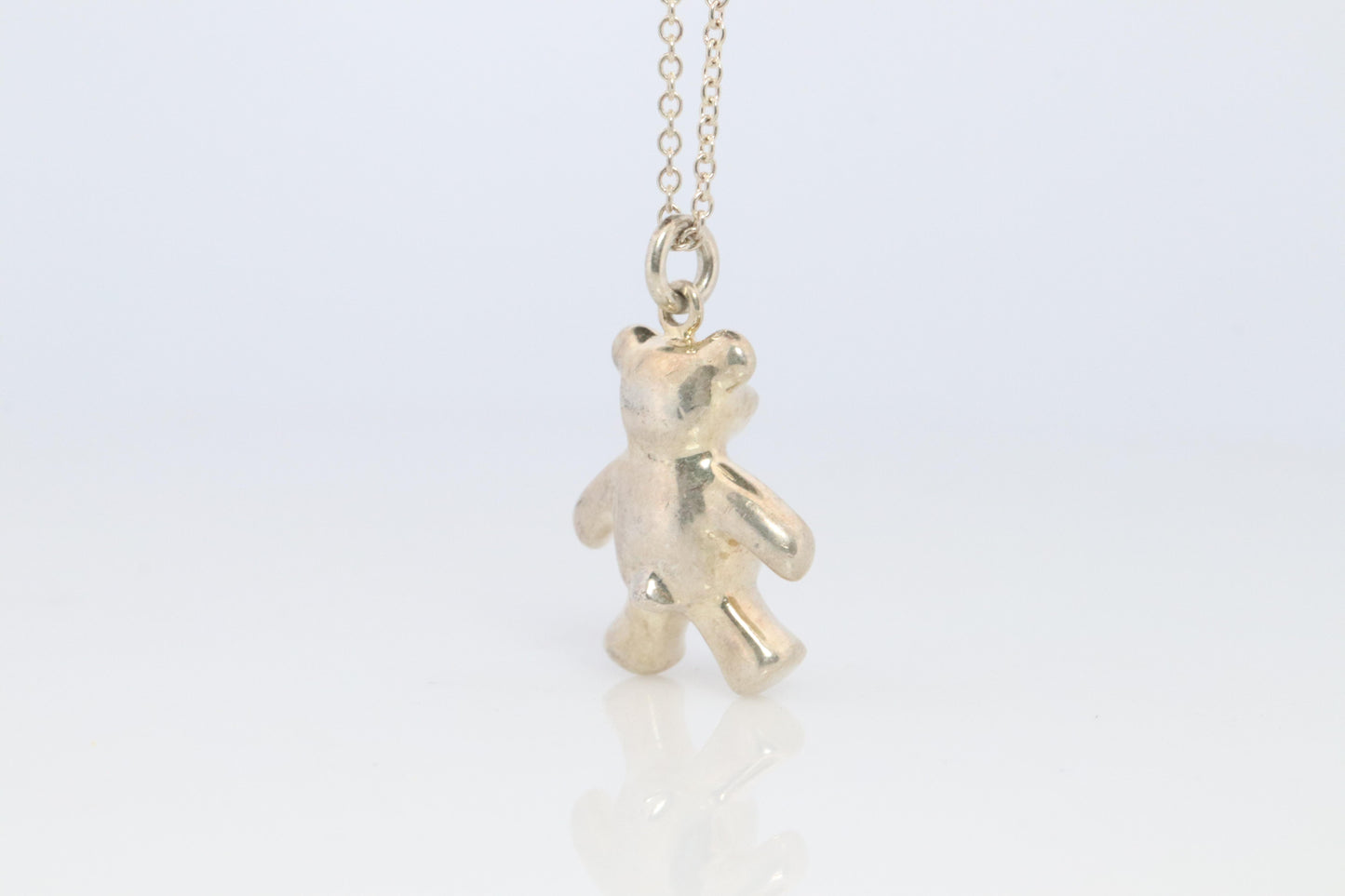 Tiffany and Co Teddy Bear Pendant. Sterling Silver 925 T&Co .