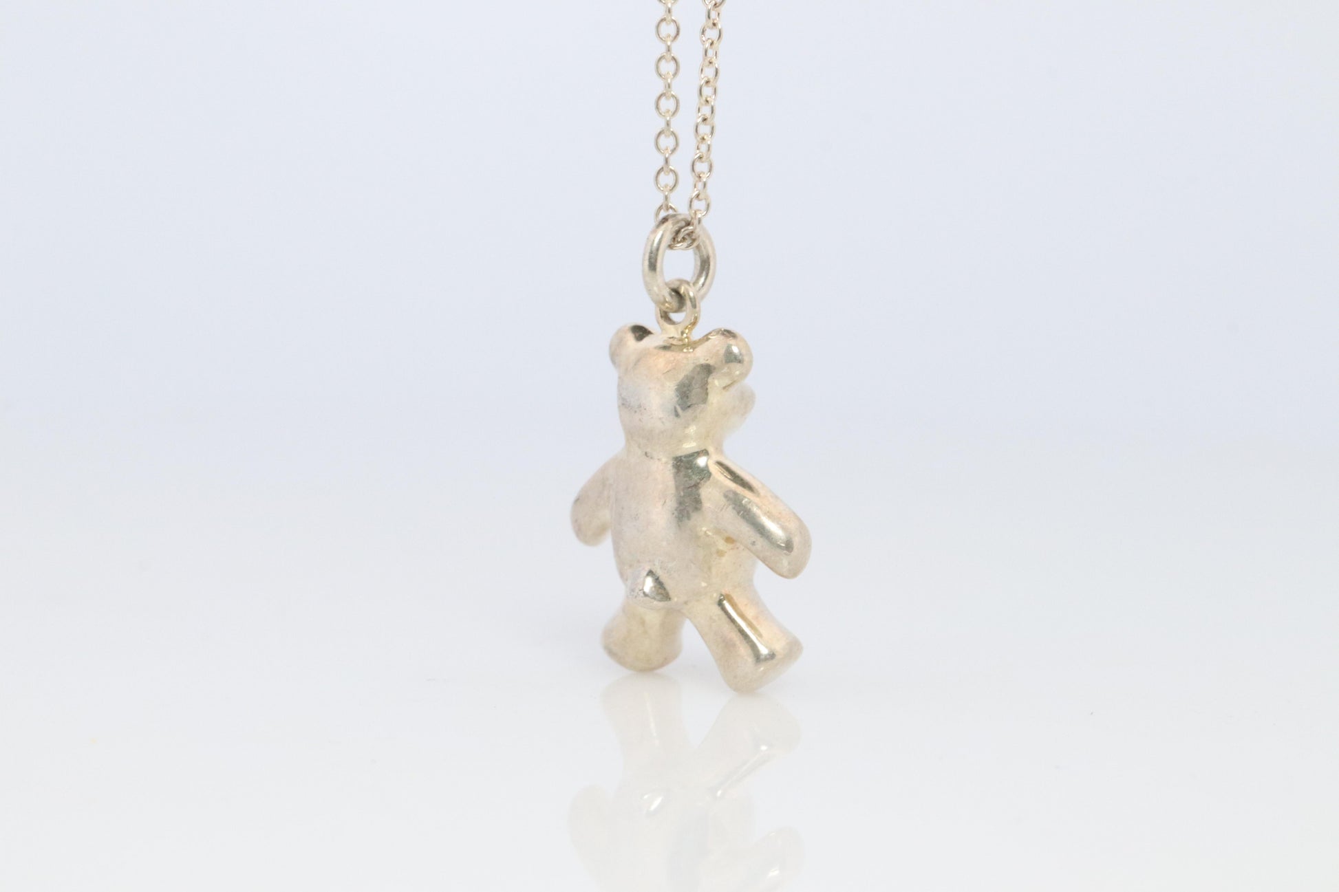 Tiffany and Co Teddy Bear Pendant. Sterling Silver 925 T&Co .
