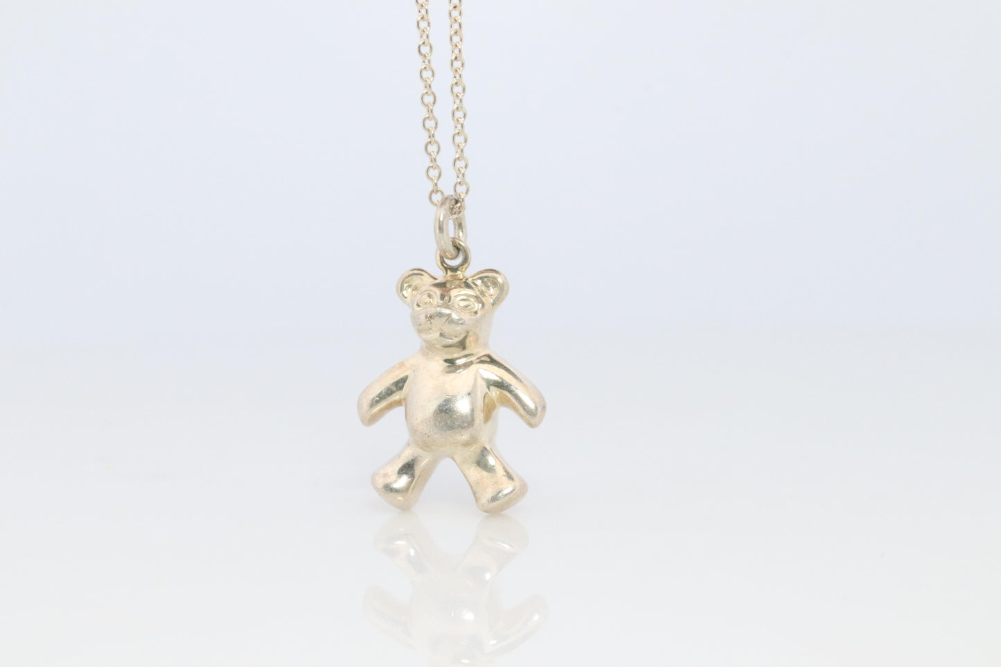 Tiffany and Co Teddy Bear Pendant. Sterling Silver 925 T&Co .