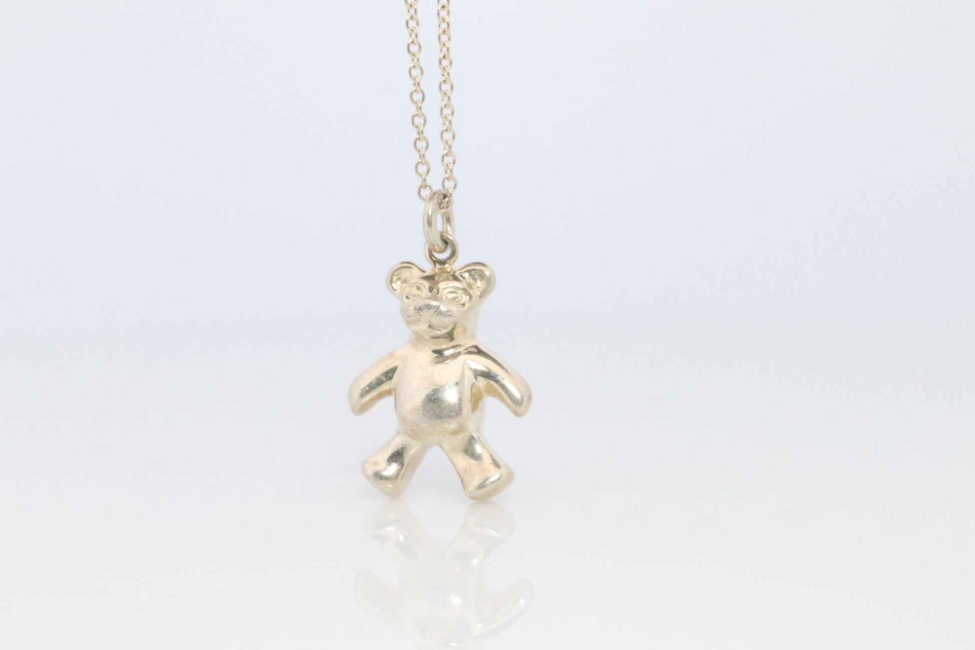 Tiffany and Co Teddy Bear Pendant. Sterling Silver 925 T&Co .
