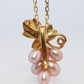 Mikimoto Necklace. Vintage 18k Gold Mikimoto Pearl Grape Vine Cluster pendant.