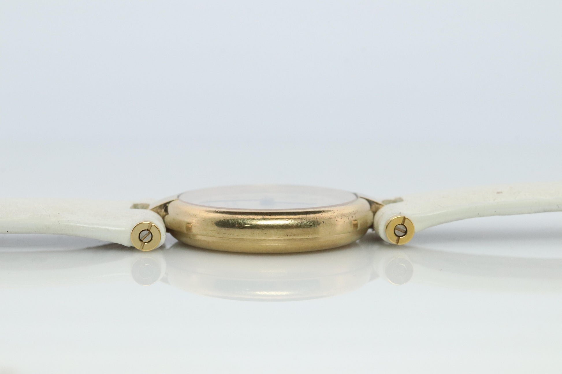Genuine Cartier Watch. Must de Cartier Vendome 590004 Round Argent Arabic Face