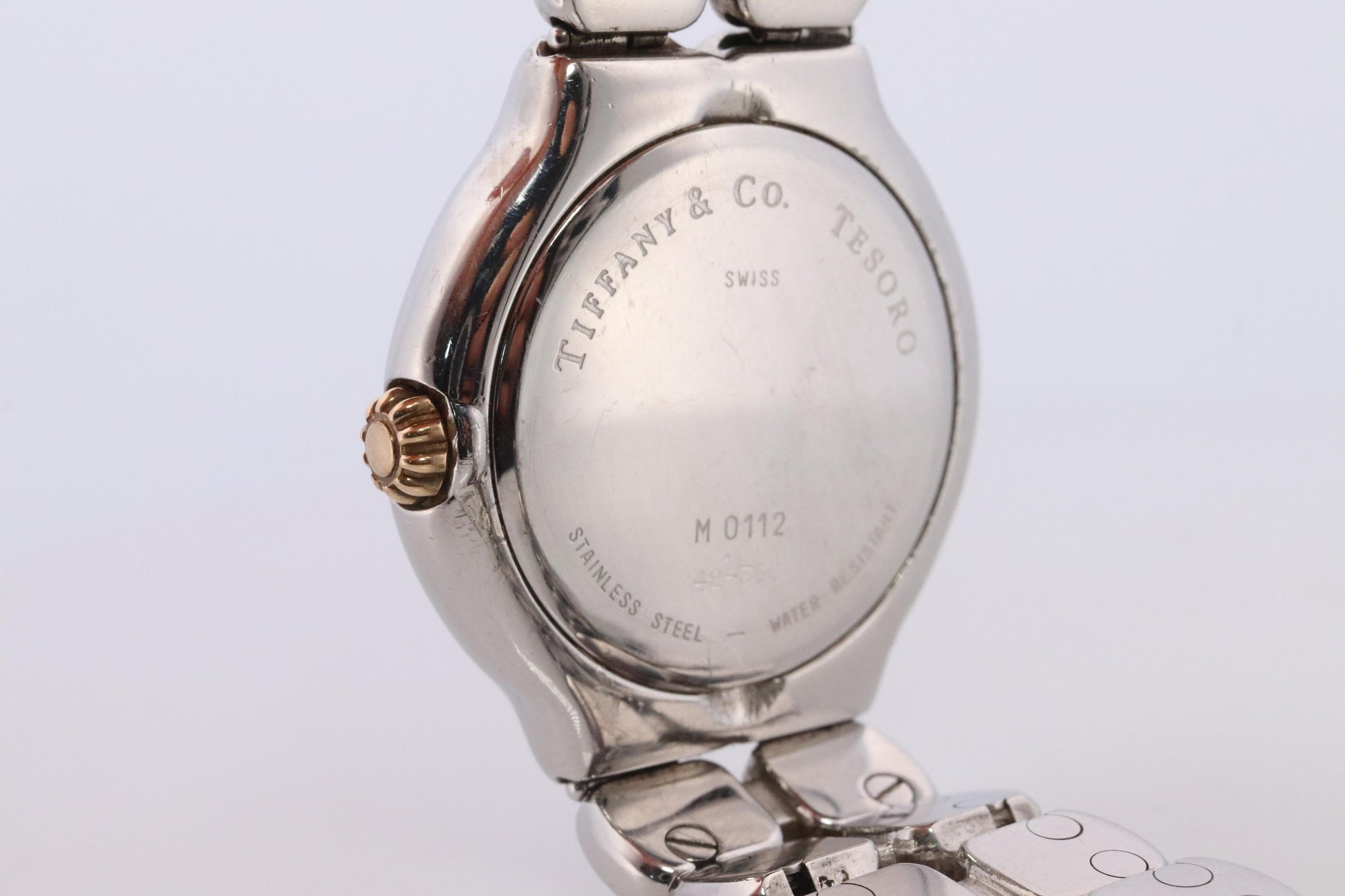 Tiffany and Co Watch. 18k Tiffany Tesoro M0112 Large 34mm Wristwatch