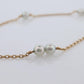 Mikimoto Bracelet. Vintage 14k Gold Mikimoto Pearl Station Bracelet 585 Dainty.