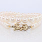 MIKIMOTO 14k Yellow Gold Pearl Necklace. 7mm Pearls 15.5in Necklace.