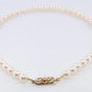 MIKIMOTO 14k Yellow Gold Pearl Necklace. 7mm Pearls 15.5in Necklace.