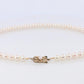 MIKIMOTO 14k Yellow Gold Pearl Necklace. 7mm Pearls 15.5in Necklace.