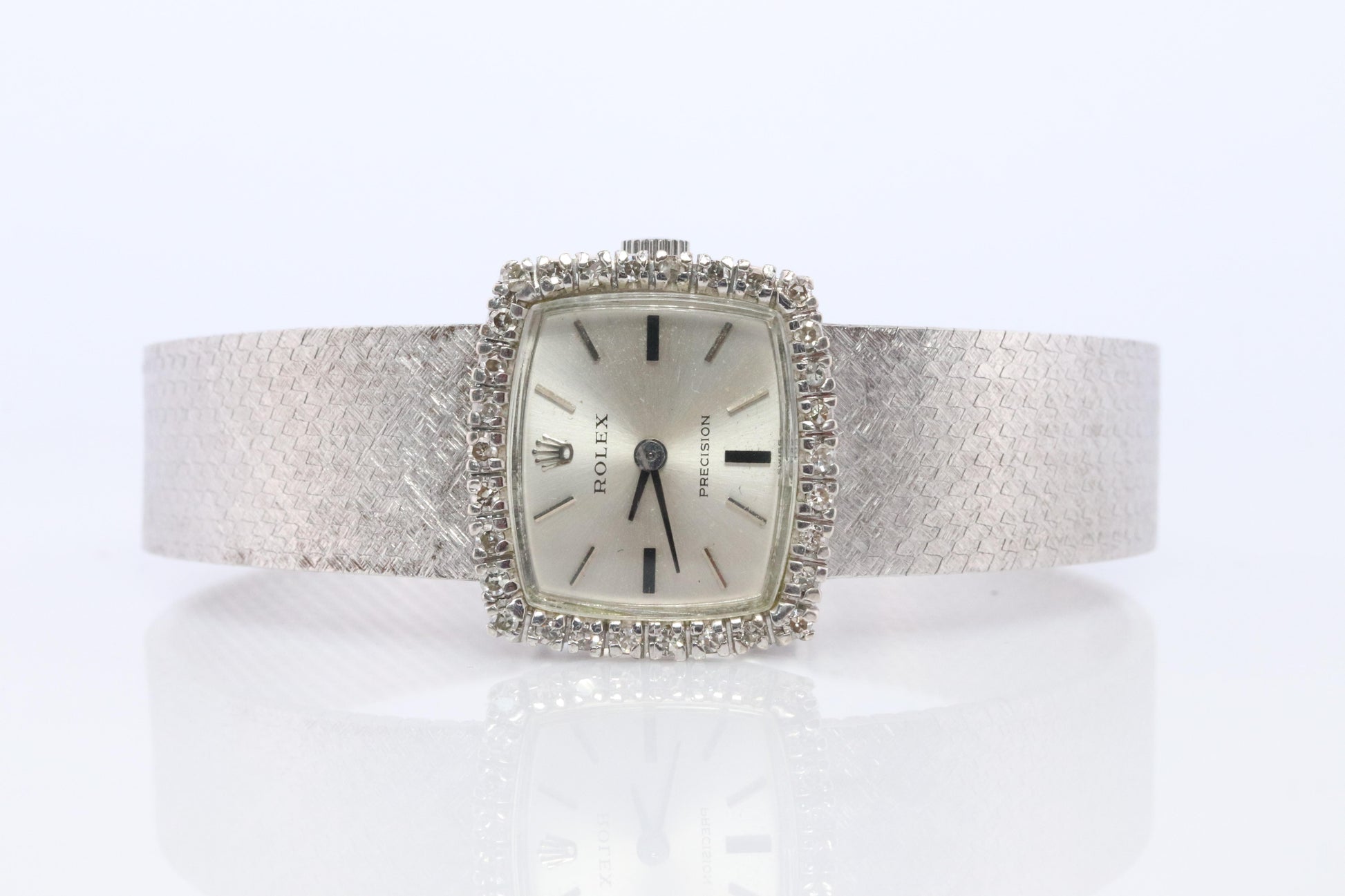 Genuine Diamond Rolex Watch. Ladies Rolex 2652 Vintage Genuine Manual Watch.