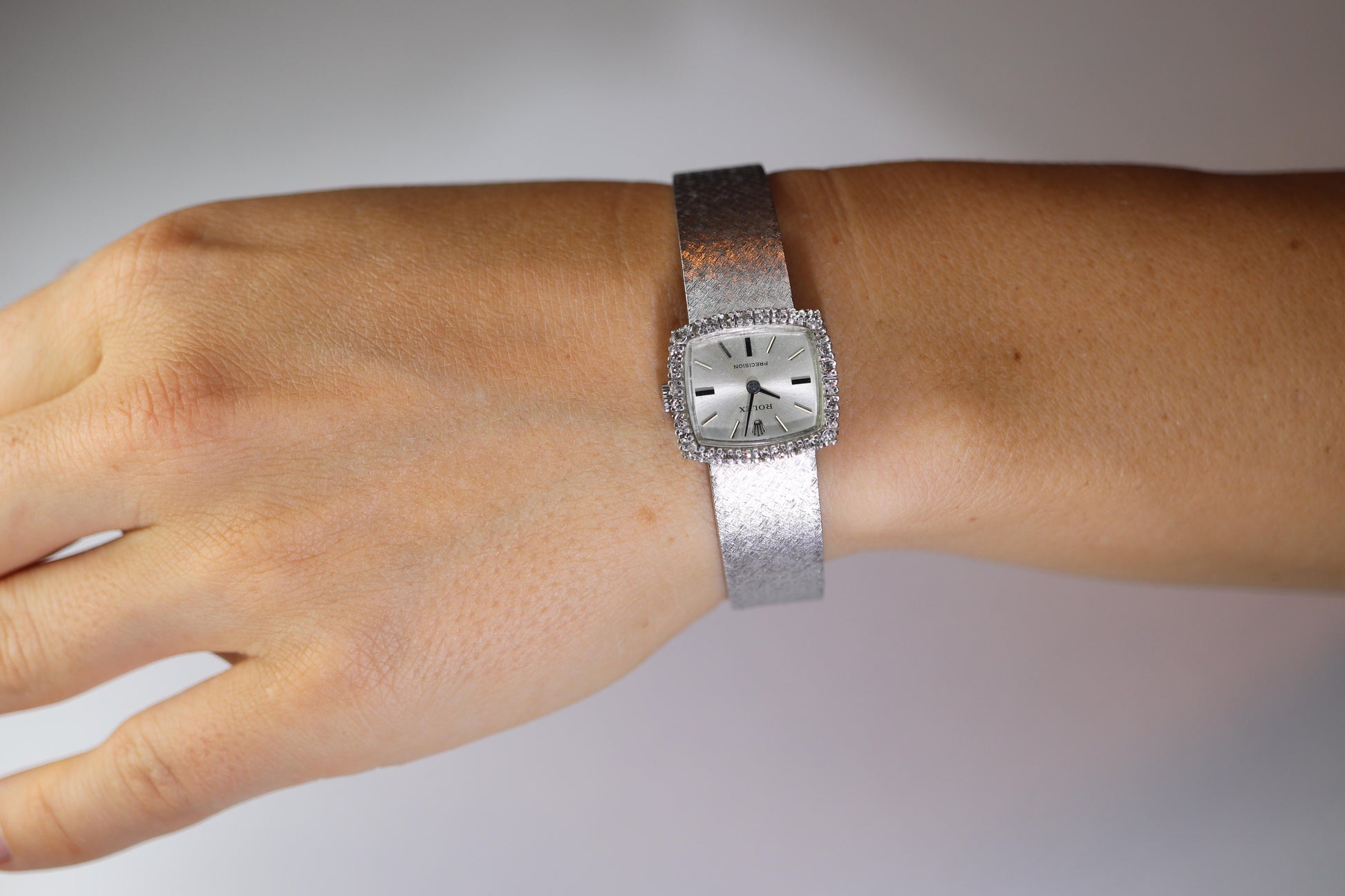 Genuine Diamond Rolex Watch. Ladies Rolex 2652 Vintage Genuine Manual Watch.