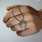 Tiffany and Co Open Heart Pendant. 18k and Sterling Silver