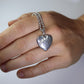 Vintage GUCCI Necklace. 925 sterling Heart Blind for Love Pendant