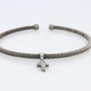Tiffany & Co. Bracelet. Tiffany Stretch Bangle Cross Dangle Sterling Silver