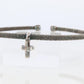 Tiffany & Co. Bracelet. Tiffany Stretch Bangle Cross Dangle Sterling Silver
