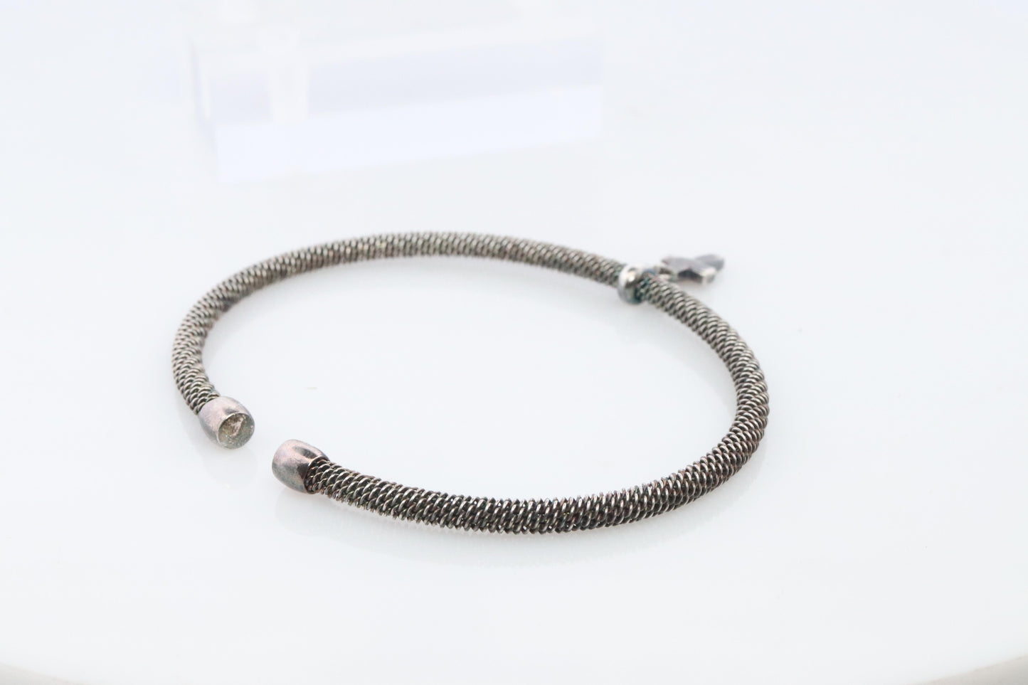 Tiffany & Co. Bracelet. Tiffany Stretch Bangle Cross Dangle Sterling Silver