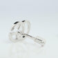 Vintage GUCCI Earrings. 18k White Gold Gucci Interlink Logo Studs