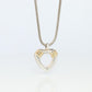 Tiffany and Co Open Heart Pendant. 18k and Sterling Silver