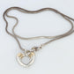 Tiffany and Co Open Heart Pendant. 18k and Sterling Silver
