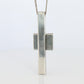 Vintage GUCCI Necklace. Geometric Cross Gucci Logo Sterling Silver Pendant