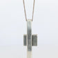 Vintage GUCCI Necklace. Geometric Cross Gucci Logo Sterling Silver Pendant