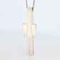 Vintage GUCCI Necklace. Geometric Cross Gucci Logo Sterling Silver Pendant