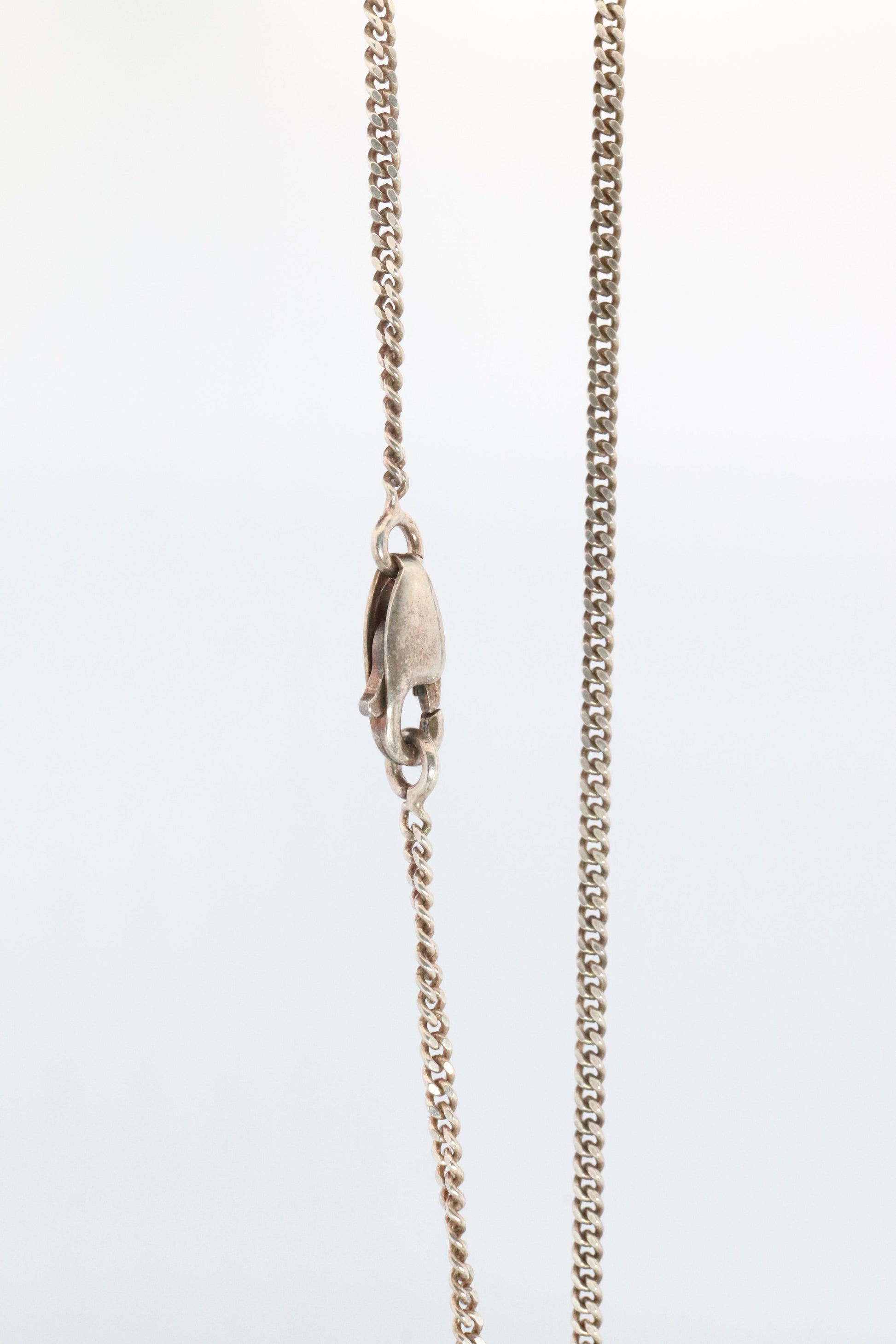 Vintage GUCCI Necklace. Geometric Cross Gucci Logo Sterling Silver Pendant